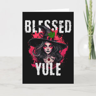 Cartes Pour Fêtes Annuelles Sorcière de Yule bénie