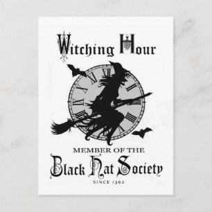 Cartes Pour Fêtes Annuelles Sorcière d'Halloween Vintage moderne