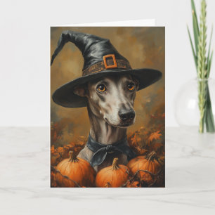Cartes Pour Fêtes Annuelles Sorcière Greyhound Halloween