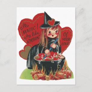 Cartes Pour Fêtes Annuelles "Sorcière" vintage Valentine
