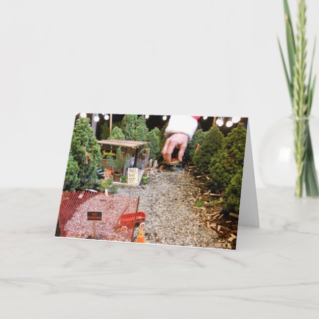 Cartes Pour Fêtes Annuelles Sort miniature d'arbre, vide (Devant)