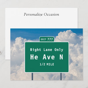 Cartes Pour Fêtes Annuelles Sortie d'autoroute Directions Spirituelles Funny H