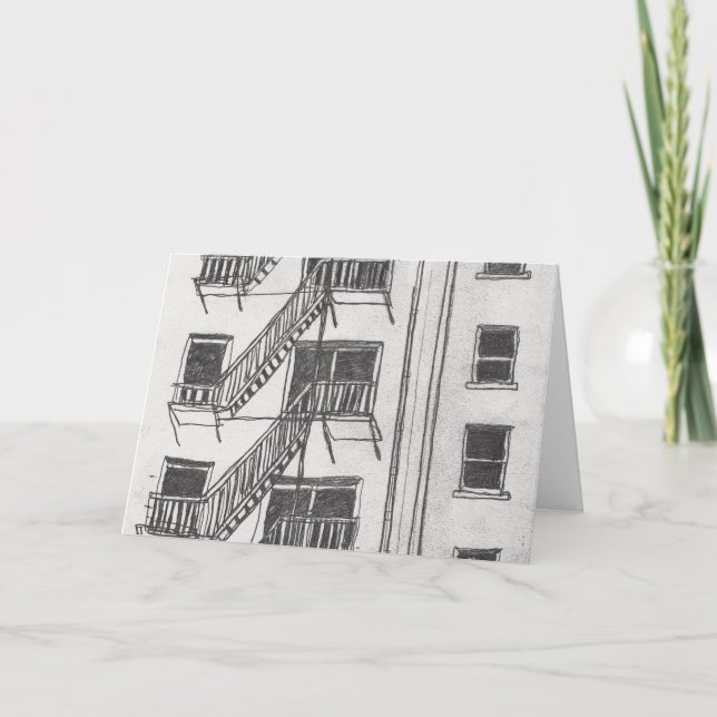 Cartes Pour Fêtes Annuelles Sortie de secours (Devant)