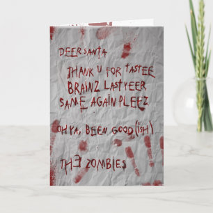 Cartes Pour Fêtes Annuelles souhait de Noël de zombis
