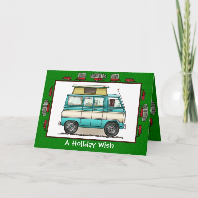 Cartes Pour Fêtes Annuelles Souhait supérieur de vacances de remorque du (Devant)