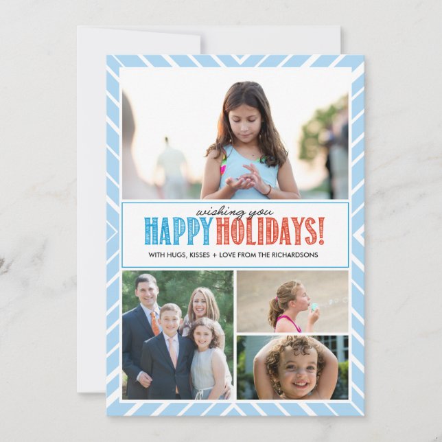 Cartes Pour Fêtes Annuelles Souhaite bonnes fêtes x4 (Devant)