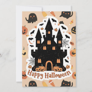 Cartes Pour Fêtes Annuelles Souhaite Personnellement Halloween heureux