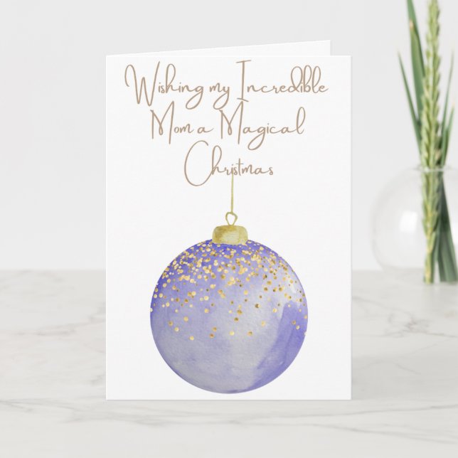 Cartes Pour Fêtes Annuelles Souhaitez à ma mère un Noël magique (Devant)