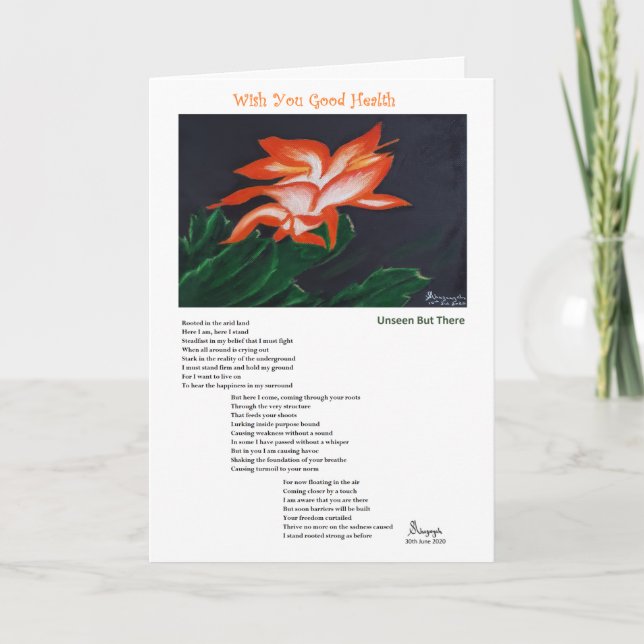 Cartes Pour Fêtes Annuelles Souhaitez-Vous Bonne Santé De Covid (Devant)