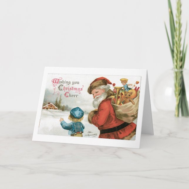 Cartes Pour Fêtes Annuelles Souhaitez-vous Noël Soin (Devant)