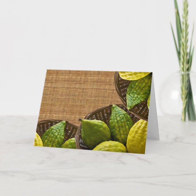 Cartes Pour Fêtes Annuelles Souhaitez-vous un Sukkot heureux ! (Devant)