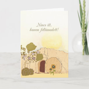 Cartes Pour Fêtes Annuelles Souhaits chrétiens de Pâques dans le Hongrois (il