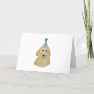 Cartes Pour Fêtes Annuelles Souhaits d'anniversaire de Goldendoodle