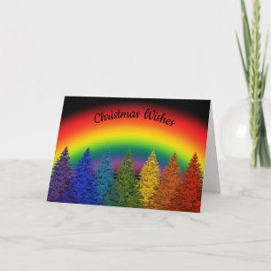 Cartes Pour Fêtes Annuelles Souhaits de Noël Arc-en-ciel.