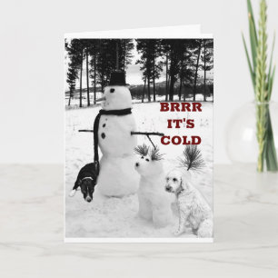 CARTES POUR FÊTES ANNUELLES SOUHAITS DE NOËL DE "FROID SNOWMAN"