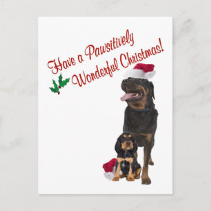 Cartes Pour Fêtes Annuelles Souhaits de Noël de rottweiler