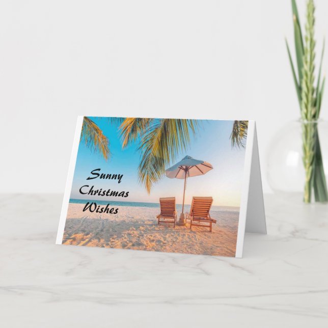 CARTES POUR FÊTES ANNUELLES ***SOUHAITS DE NOËL SOLEILLÉS*** (Devant)