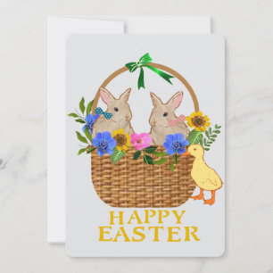 Cartes Pour Fêtes Annuelles Souhaits de Pâques Bunny