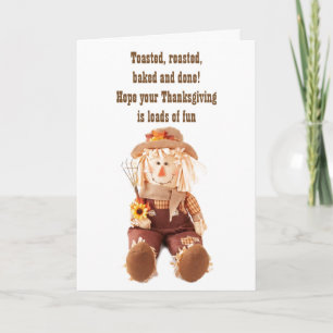 CARTES POUR FÊTES ANNUELLES SOUHAITS DE REMERCIER DE CUTIE PIE SCARECROW