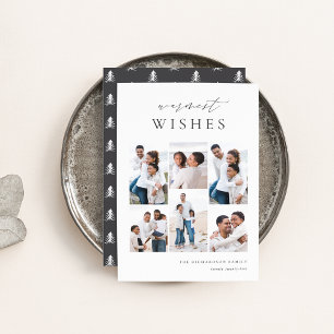 Cartes Pour Fêtes Annuelles Souhaits les plus chauds Élégant 6 Photo Collage N