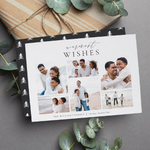 Cartes Pour Fêtes Annuelles Souhaits les plus chauds Élégant 6 Photo Collage N