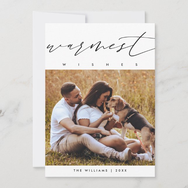 Cartes Pour Fêtes Annuelles Souhaits les plus chauds, Présentation de photos d (Devant)