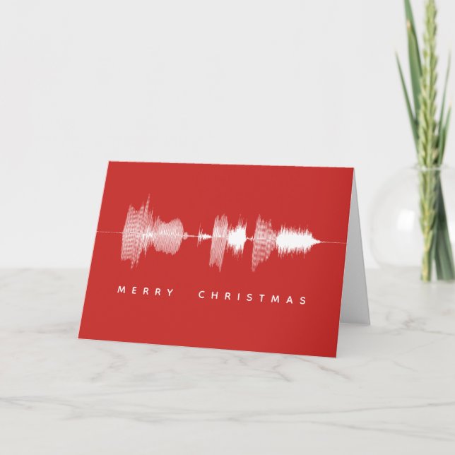 Cartes Pour Fêtes Annuelles Sound Waveform Music Joyeux Geek de Noël (Devant)