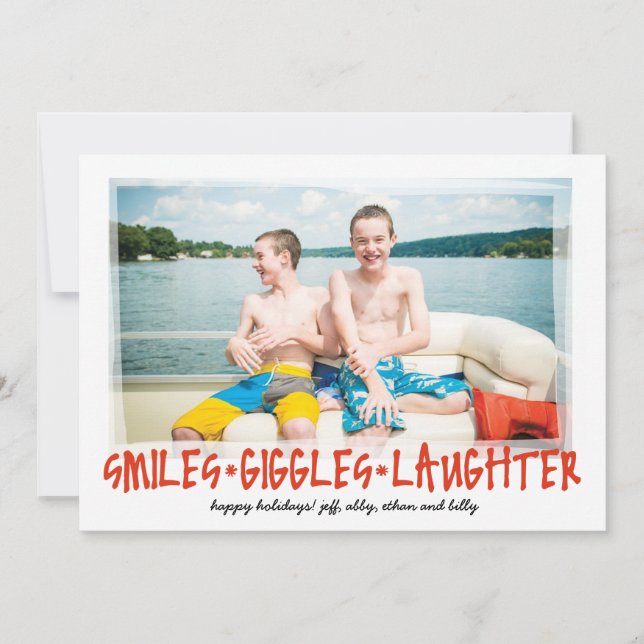 Cartes Pour Fêtes Annuelles Sourires * Giggles * Rires (Devant)
