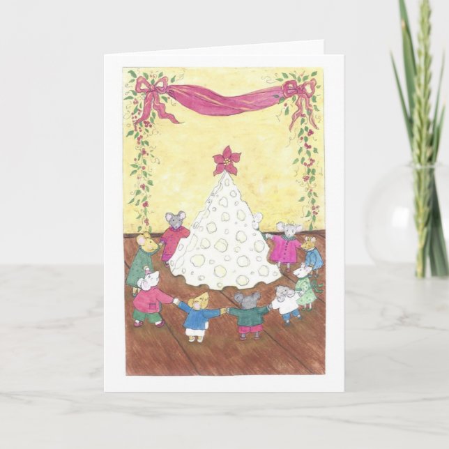 Cartes Pour Fêtes Annuelles souris charistère à fromage (Devant)