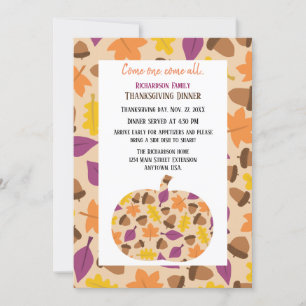 Cartes Pour Fêtes Annuelles Souris d'automne et Citrouille de maïs Thanksgivin