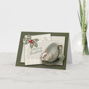 Cartes Pour Fêtes Annuelles Souris de Noël