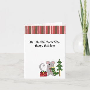 Cartes Pour Fêtes Annuelles Souris de Noël