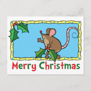 Cartes Pour Fêtes Annuelles souris de Noël