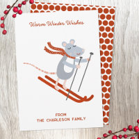 Souris de ski mignonne personnalisée