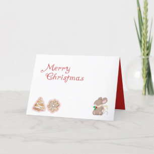 Cartes Pour Fêtes Annuelles Souris et cookies de Noël Joyeux Personnalisé