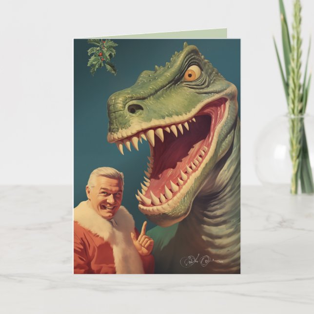 Cartes Pour Fêtes Annuelles Sous le Mistletoe (Devant)