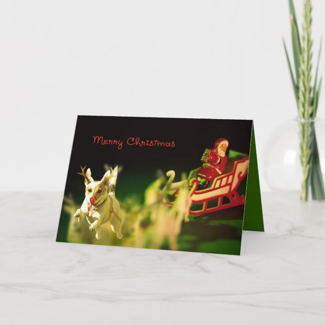 Cartes Pour Fêtes Annuelles Sous-marins de Jack Russell pour Rudolph (Devant)