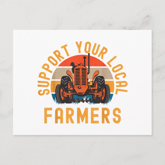 Cartes Pour Fêtes Annuelles Soutenez Vos Agriculteurs Locaux, Agricole Et Ranc (Devant)