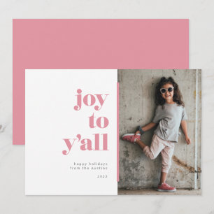 Cartes Pour Fêtes Annuelles Southern Sweetness Joie à Y'all Photo Holiday Card