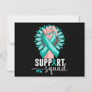 Cartes Pour Fêtes Annuelles Soutien Équipe de sensibilisation au cancer du col