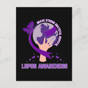Cartes Pour Fêtes Annuelles Soutien lupus sensibilisation survivant guerrier