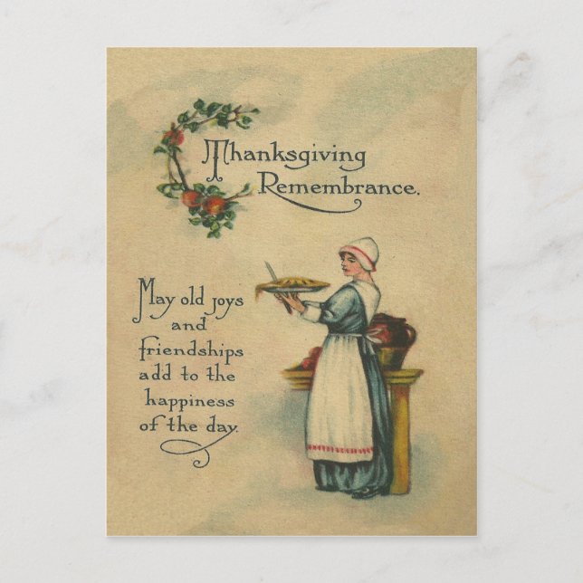 Cartes Pour Fêtes Annuelles Souvenir de Thanksgiving (Devant)