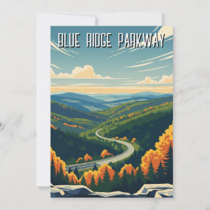 Cartes Pour Fêtes Annuelles Souvenir vintage Blue Ridge Parkway