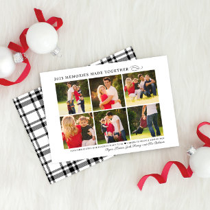 Cartes Pour Fêtes Annuelles Souvenirs 2026 Partagés Plaid Noir Blanc