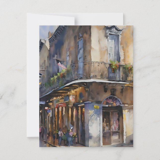 Cartes Pour Fêtes Annuelles Souvenirs de la Nouvelle-Orléans - Bourbon Street  (Devant)