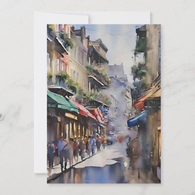 Cartes Pour Fêtes Annuelles Souvenirs de la Nouvelle-Orléans - Bourbon Street  (Devant)