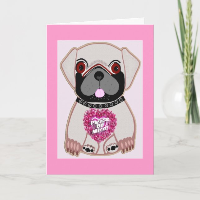 Cartes Pour Fêtes Annuelles Soyez carlin de mine ! (Devant)