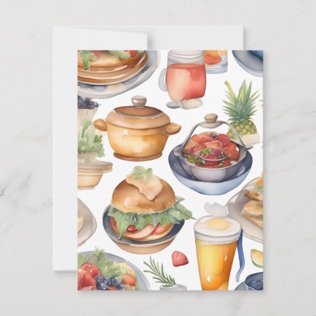 Cartes Pour Fêtes Annuelles Soyez gentil envers les serveurs alimentaires Mois (Devant)