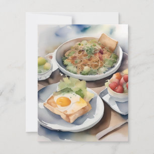 Cartes Pour Fêtes Annuelles Soyez gentil envers les serveurs alimentaires Mois