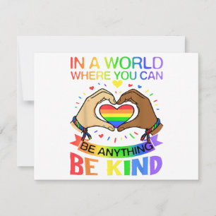 Cartes Pour Fêtes Annuelles Soyez Gentil LGBT Fierté Arc-en-ciel Égalité Sensi